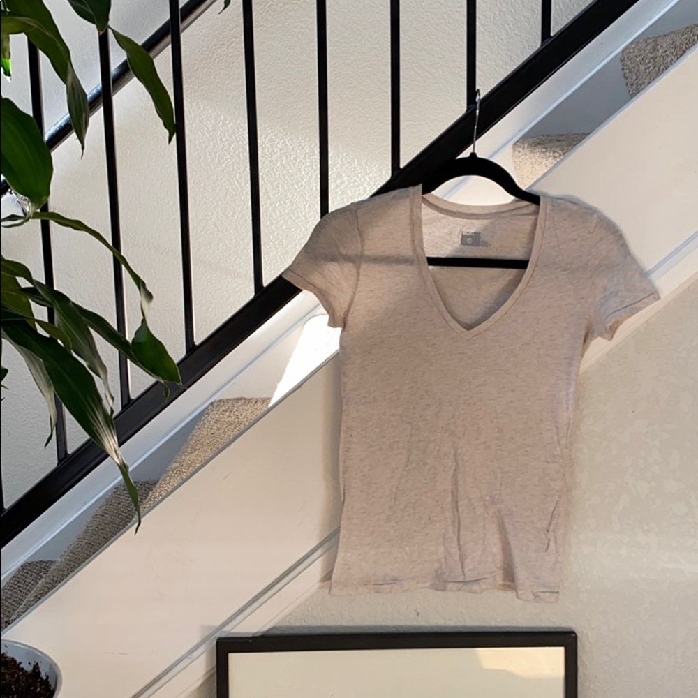 Oatmeal V-Neck Tee